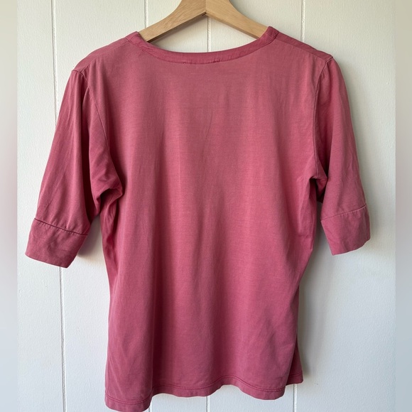 WinterSilks Pink Silk Blend V-Neck Top | Size Small - Picture 6 of 6